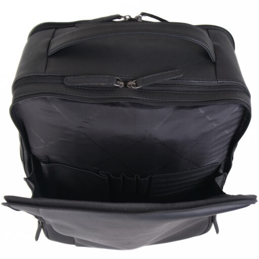 The Chesterfield Brand Kožený batoh na notebook 15,6" Soraja C58.700000 čierny otvorený