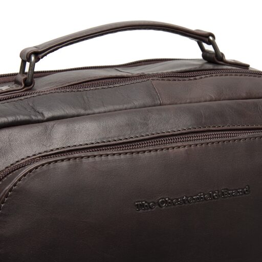 The Chesterfield Brand kožený batoh na notebook 15" Lennox C58.071101 hnedý logo