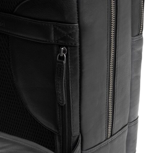 The Chesterfield Brand Kožený batoh na notebook Marvello C58.035000 čierny zadné vrecko