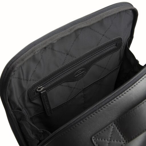 The Chesterfield Brand Kožený batoh na notebook Quincy C58.035200 čierny vnútorné priehradky