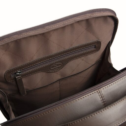 The Chesterfield Brand Kožený batoh na notebook Quincy C58.035201 hnedý vnútorné priehradky
