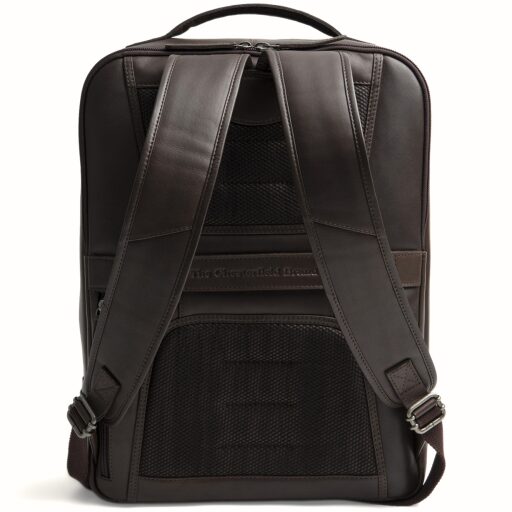 The Chesterfield Brand Kožený batoh na notebook Quincy C58.035201 hnedý zadná strana