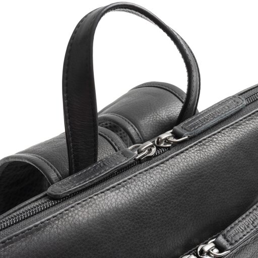 The Chesterfield Brand Kožený batoh na notebook Roswerra C58.034900 čierny dvojcestný zips