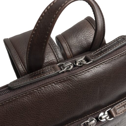 The Chesterfield Brand Kožený batoh na notebook Rosverra C58.034901 hnedý dvojcestný zips