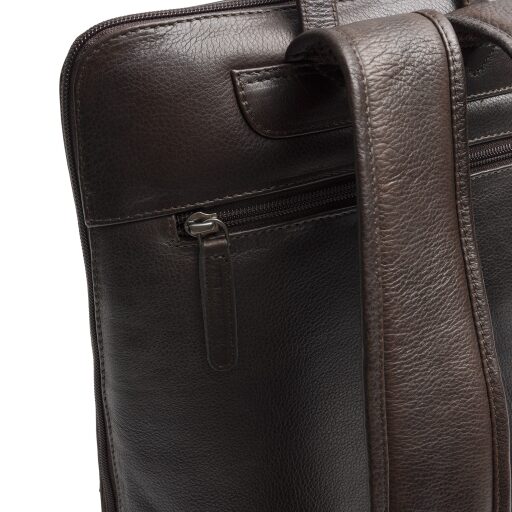 The Chesterfield Brand Kožený batoh na notebook Rosverra C58.034901 hnedý zadný priečinok