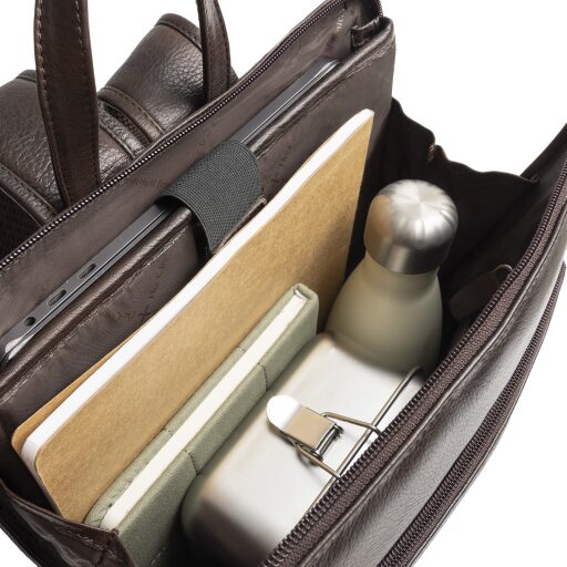 The Chesterfield Brand Kožený batoh na notebook Rosverra C58.034901 hnedý vnútorné priehradky