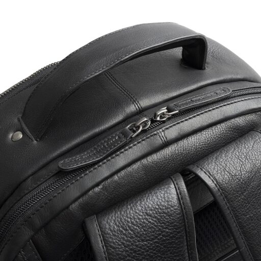 The Chesterfield Brand Kožený batoh na notebook Serenzo C58.035100 čierny dvojcestný zips