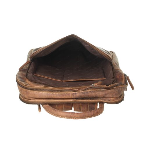 GREENBURRY Kožený vintage business batoh Arden 1531-25 hnedý