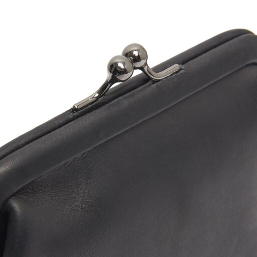 The Chesterfield Brand Malá kožená peňaženka s klipom Nera C08.053700 čierna detail