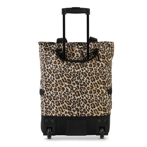PUNTA wheel Nákupná taška na kolieskach 10008-0112 hnedá leopardí vzor zadná strana