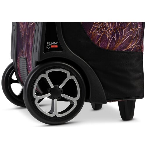PUNTA wheel Veľká nákupná taška na kolieskach 10303-3031 fialová s kvetmi