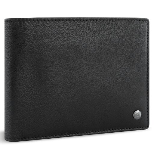 Bugatti pánska kožená peňaženka RFID Black Magic 49123701 čierna predná strana