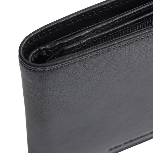 Pánska kožená peňaženka RFID Frederick čierna detail