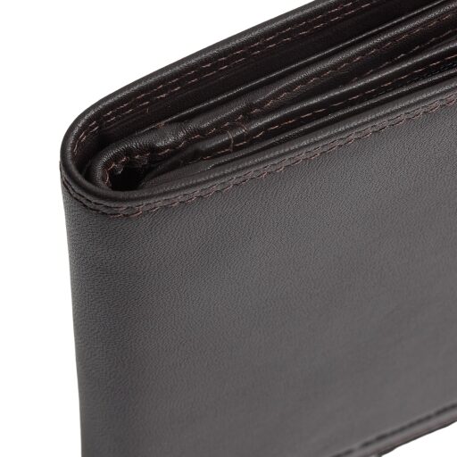 Pánska kožená peňaženka RFID Frederick hnedá detail