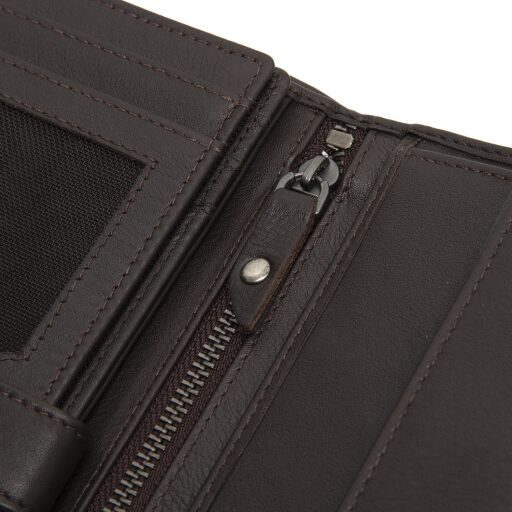 Pánska kožená peňaženka RFID Leroy C08.053001 hnedá detail