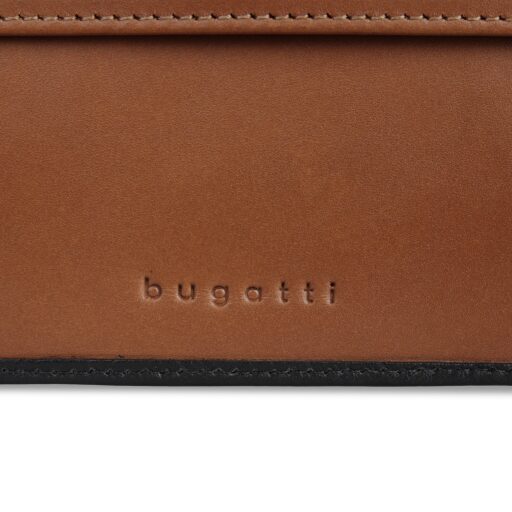 Bugatti pánska kožená peňaženka Roccia 49129001 čierna logo