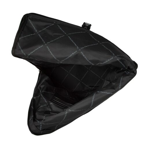 Rolovací batoh na notebook The Chesterfield Brand Savona čierny C58.032200 - otvorená hlavná priehradka
