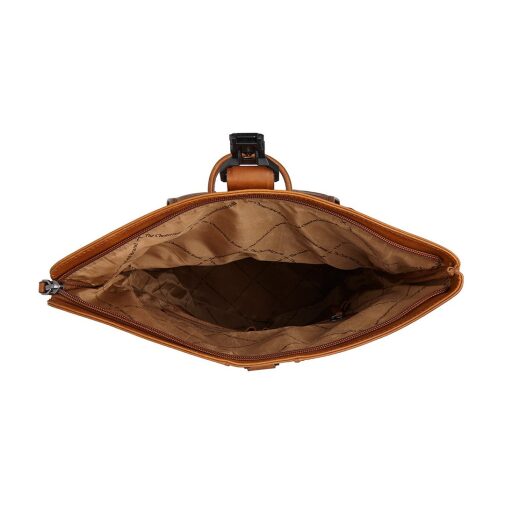 Rolovací batoh na notebook The Chesterfield Brand Savona koňakový C58.032231 - otvorená hlavná priehradka