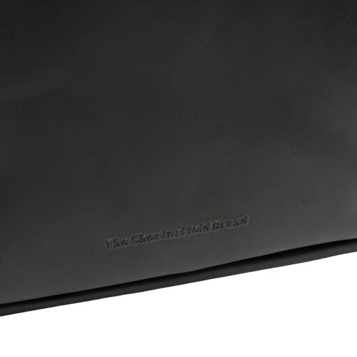 The Chesterfield Brand Štýlový dámsky kožený batoh Camden čierny logo