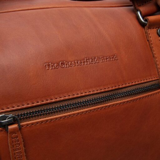 The Chesterfield Brand Kožená cestovná taška - weekender Rivaro C20.006131 koňaková logo