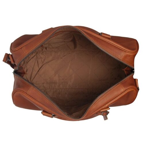 The Chesterfield Brand Kožená cestovná taška - weekender Rivaro C20.006131 koňaková priehradky