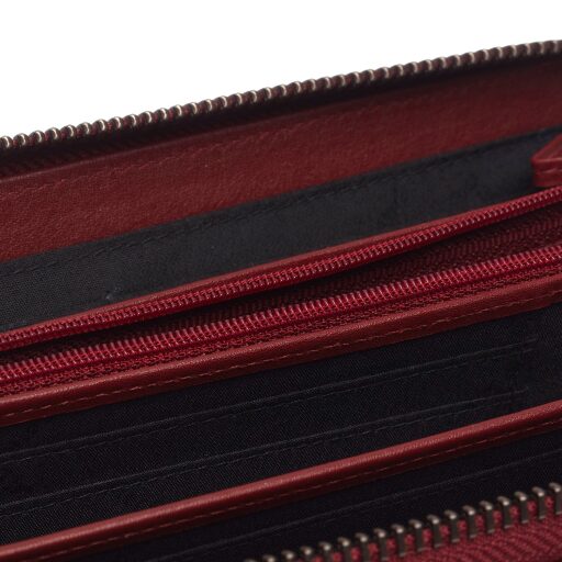 The Chesterfield Brand Dámska kožená peňaženka RFID Cantara C08.054604 červená priehradky