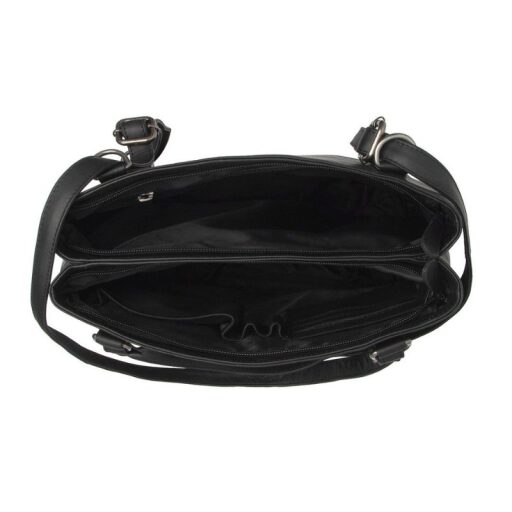 The Chesterfield Brand Kožená shopper kabelka - batoh 2v1 Raynor C38.022200 čierna otvorená