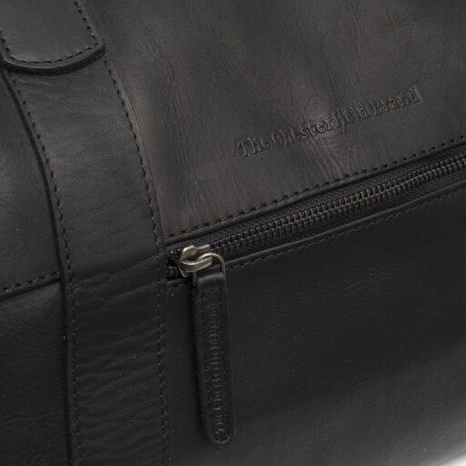 The Chesterfield Brand Kožená cestovná taška Portsmouth 2 C20.006200 čierna logo