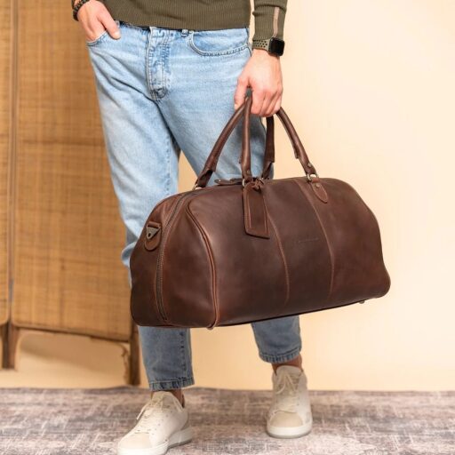 The Chesterfield Brand Kožená cestovná taška - weekender C20.000401 William hnedá