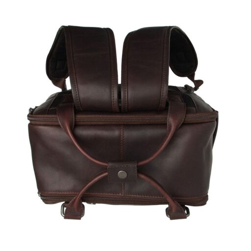 The Chesterfield Brand Kožený batoh na notebook Calden C58.071201 hnedý pohľad zhora