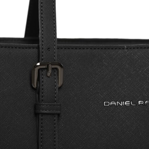 DANIEL RAY veľká shopper kabelka na notebook 15,6" Lithgow DR18.1619.00 čierna logo