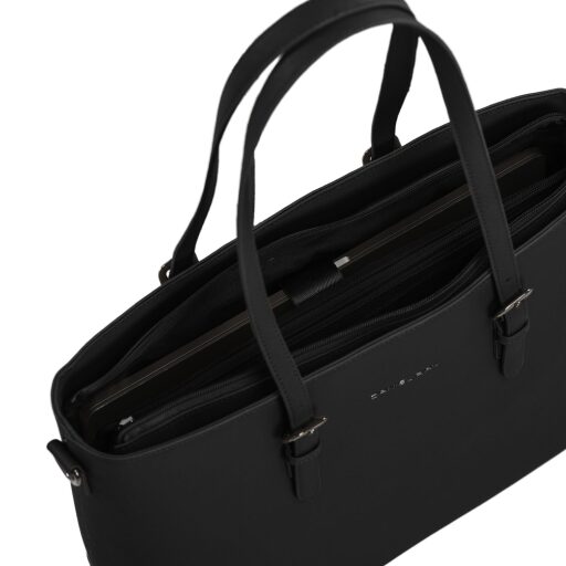 DANIEL RAY veľká shopper kabelka na notebook 15,6" Lithgow DR18.1619.00 čierna otvorená