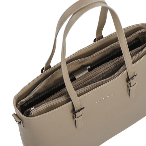 DANIEL RAY veľká shopper kabelka na notebook 15,6" Lithgow DR18.1619.06 smotanová otvorená