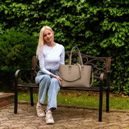 DANIEL RAY Veľká shopper kabelka na notebook 15,6" Lithgow DR18.1619.06 smotanová