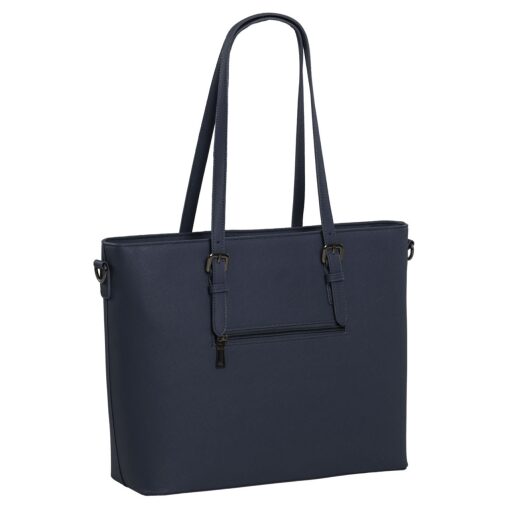 DANIEL RAY veľká shopper kabelka na notebook 15,6" Lithgow DR18.1619.10 tmavo modrá zadná strana
