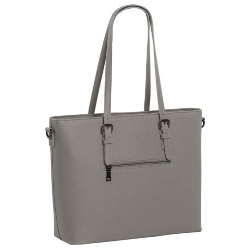 DANIEL RAY veľká shopper kabelka na notebook 15,6" Lithgow DR18.1619.59 svetlosivá zadná strana