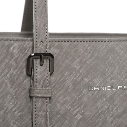 DANIEL RAY veľká shopper kabelka na notebook 15,6" Lithgow DR18.1619.59 svetlosivá logo