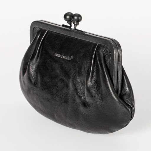 ROSE 42213-0 black smoke aunts & uncles Grandma´s Luxury Club kožené psaníčko do ruky / clutch čierne