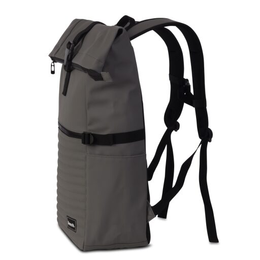 Rolovací batoh na notebook 17″ Bench Hydro quilted roll top 64188-1700 sivý - bočný pohľad