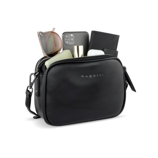 Bugatti Crossbody kabelka cez plece ALMATA  49665401 čierna