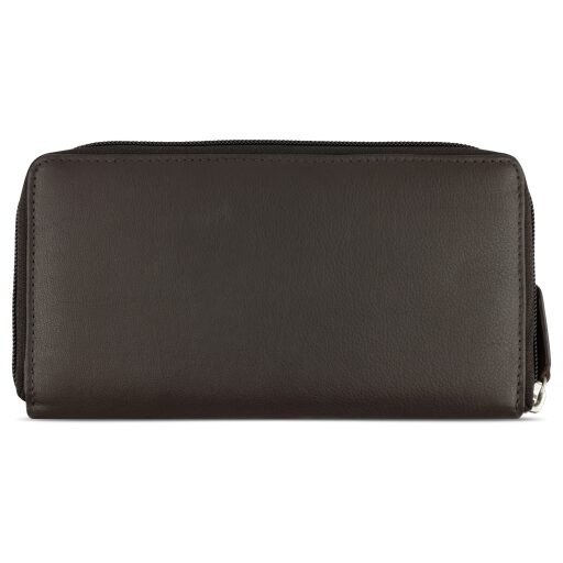 Dámska kožená peňaženka RFID Bugatti Banda Zips Ladies Long Wallet 49133602 hnedá - zadná strana