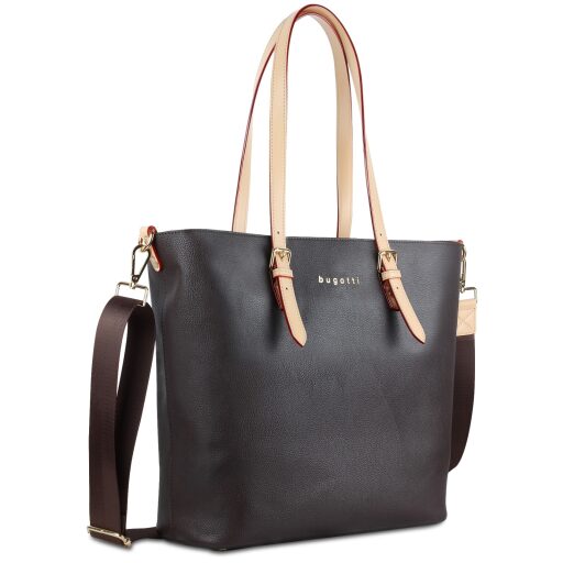 Bugatti Dámska shopper kabelka Ella L 49362502 tmavo hnedá