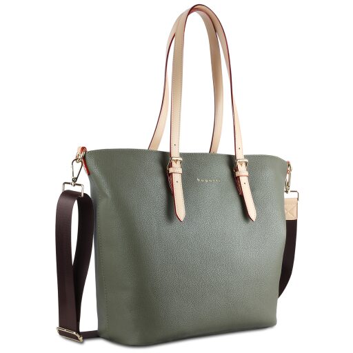 Bugatti Dámska shopper kabelka Ella L 49362584 olivová bočný náhľad