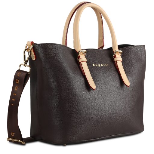 Bugatti Dámska shopper kabelka Ella M 49362402 tmavo hnedá