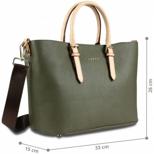 Bugatti Dámska shopper kabelka Ella M 49362484 olivová