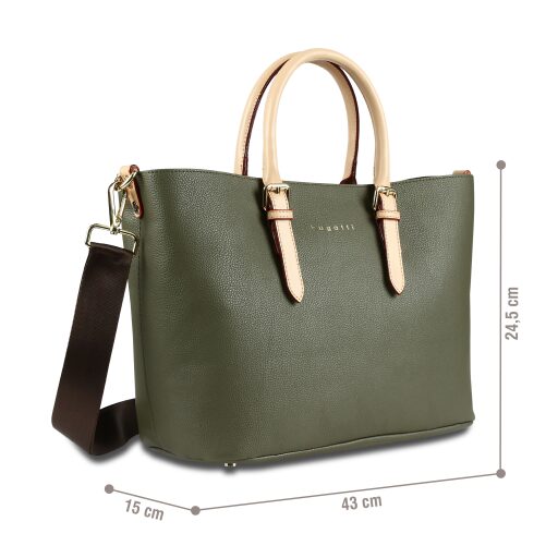 Bugatti Dámska shopper kabelka Ella M 49362484 olivová