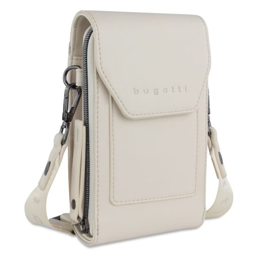 Bugatti Dámska taška cez rameno - crossbody na doklady ALMATA 49665350 béžová bočný náhľad