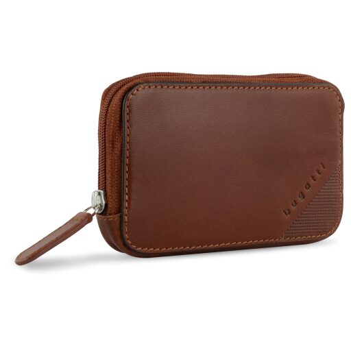 Bugatti Kožené puzdro na kľúče / kľúčenka RFID Nobile Key Case 49125107 koňaková - bočný pohľad