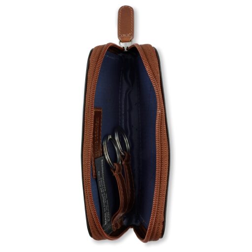 Bugatti Kožená kľúčenka RFID Nobile Key Case 49125107 koňaková