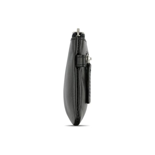 Kožená kľúčenka RFID Bugatti Super Slim Key Case 49190601 čierna z profilu